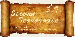 Stevan Teodorović vizit kartica